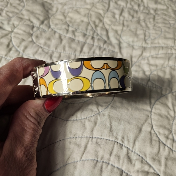 Coach Multi-Color Signature C Bangle Bracelet - Picture 4 of 11